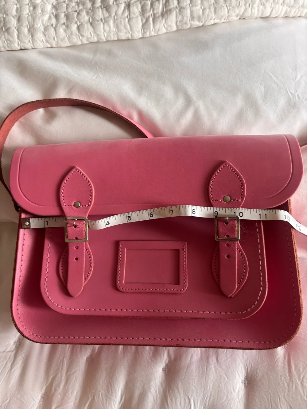 Women's CAMBRIDGE SATCHEL Pink Leather Satchel Crossbody Bag. Interior CLEAN!